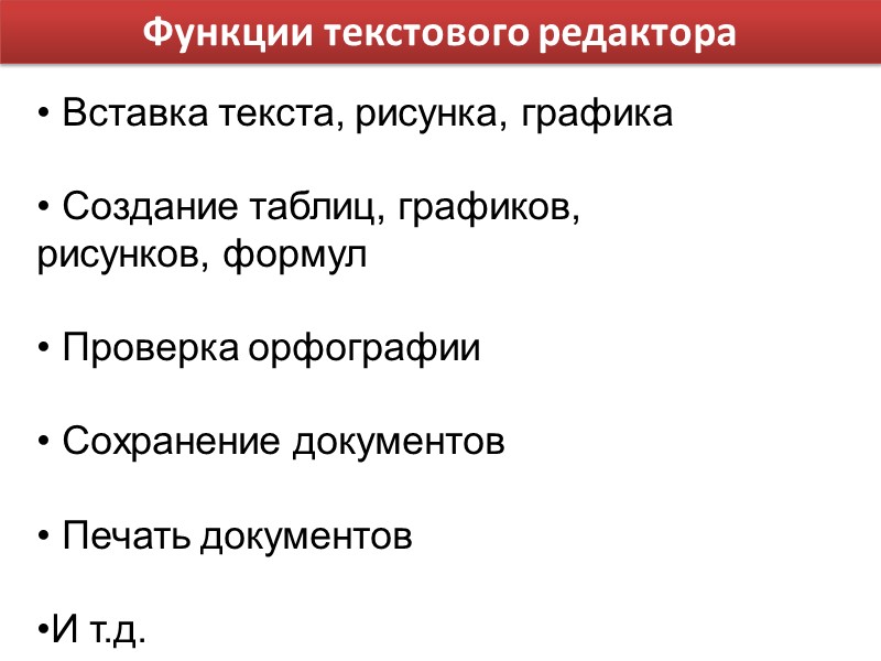 Вставка текста, рисунка, графика   Создание таблиц, графиков, рисунков, формул   Проверка